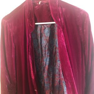 Velvet free people coat
